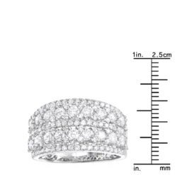 14K White Gold Diamond Ring For Women 2 Carat Unique Diamond Wedding Band -Outlet Radiant Bijou Store 14k gold diamond ring for women 2 carat unique diamond wedding band rulerwh