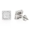 Square 14K White Gold Diamond Stud Earrings 1.1ct -Outlet Radiant Bijou Store 14k gold diamond stud earrings 106ct wh