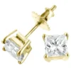14K Yellow Gold Princess Cut Diamond Studs 0.33ct -Outlet Radiant Bijou Store 14k gold diamond studs princess cut diamonds 033ct p 5649