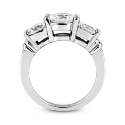 Thin 14K White Gold Diamond Three Stone Engagement Ring 0.45ct -Outlet Radiant Bijou Store 14k gold diamond three stone engagement ring 045ct p 25488 additional white