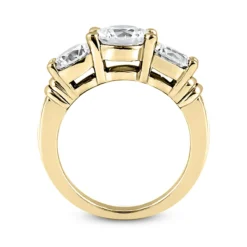 Thin 14K White Gold Diamond Three Stone Engagement Ring 0.45ct -Outlet Radiant Bijou Store 14k gold diamond three stone engagement ring 045ct p 25488 additional yellow