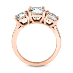 14K White Gold Diamond Three Stone Engagement Ring 1ct -Outlet Radiant Bijou Store 14k gold diamond three stone engagement ring 1ct p 24803 additional rose