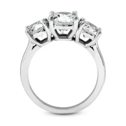 14K White Gold Diamond Three Stone Engagement Ring 1ct -Outlet Radiant Bijou Store 14k gold diamond three stone engagement ring 1ct p 24803 additional white