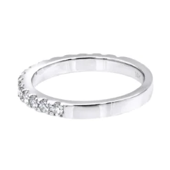 Thin 14K White Gold Diamond Unique Engagement Band 0.27ct 2.60mm -Outlet Radiant Bijou Store 14k gold diamond unique engagement band 027ct p 23478 backwh