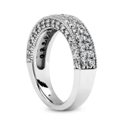 14K White Gold Diamond Unique Engagement Band 1.05ct -Outlet Radiant Bijou Store 14k gold diamond unique engagement band 105ct p 24208 back white 20220426