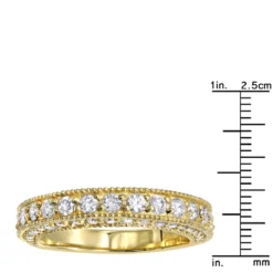 Luxurman Women's 14K Yellow Gold Diamond Unique Engagement Band 1.4ct -Outlet Radiant Bijou Store 14k gold diamond unique engagement band 124ct p 23798 rulerye