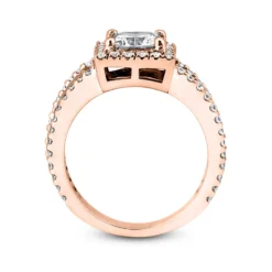 14K White Gold Diamond Unique Engagement Ring 1.04ct 4.8mm -Outlet Radiant Bijou Store 14k gold diamond unique engagement ring 104ct p 23926 back rose 20220426