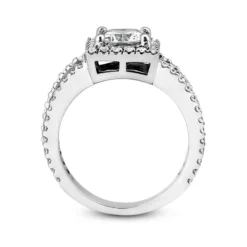 14K White Gold Diamond Unique Engagement Ring 1.04ct 4.8mm -Outlet Radiant Bijou Store 14k gold diamond unique engagement ring 104ct p 23926 back white 20220426