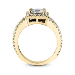 14K White Gold Diamond Unique Engagement Ring 1.04ct 4.8mm -Outlet Radiant Bijou Store 14k gold diamond unique engagement ring 104ct p 23926 back yellow 20220426