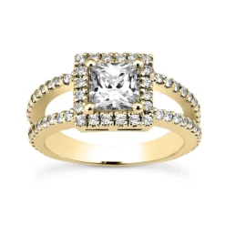 14K White Gold Diamond Unique Engagement Ring 1.04ct 4.8mm -Outlet Radiant Bijou Store 14k gold diamond unique engagement ring 104ct p 23926 yellow 20220426