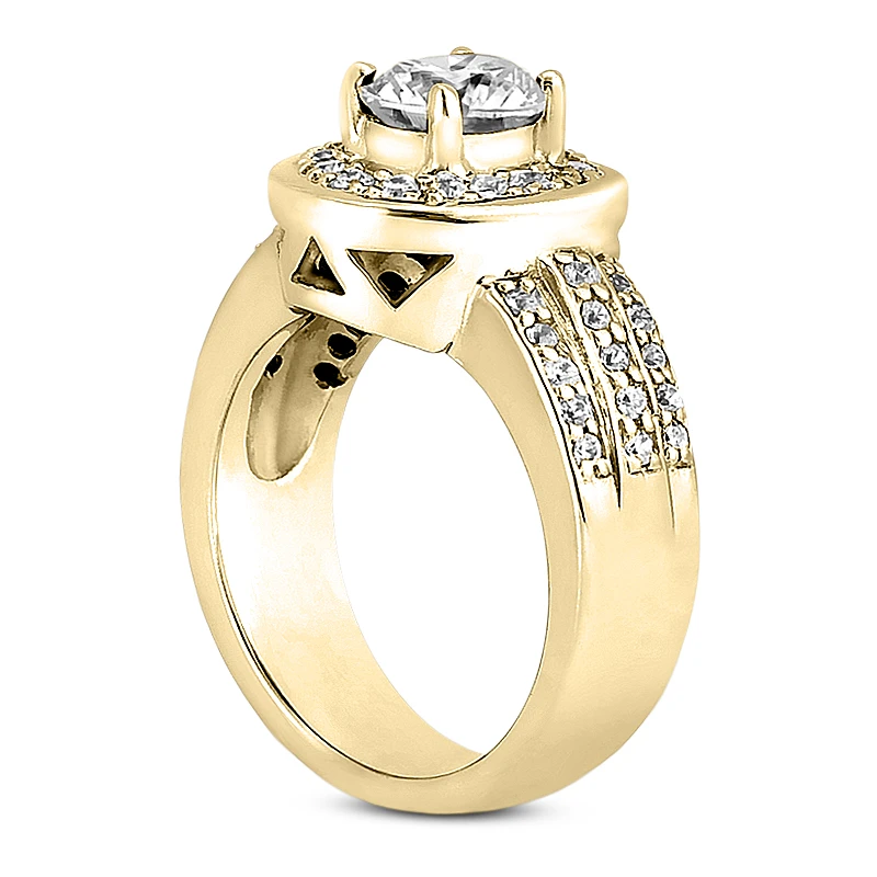 14K White Gold Diamond Unique Engagement Ring 1.04ct 12.40mm 7 14K White Gold Diamond Unique Engagement Ring 1.04ct 12.40mm - Image 5