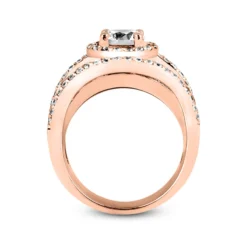 14K White Gold Diamond Unique Engagement Ring 1.17ct 12.6mm -Outlet Radiant Bijou Store 14k gold diamond unique engagement ring 117ct p 24016 additional rose