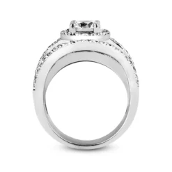14K White Gold Diamond Unique Engagement Ring 1.17ct 12.6mm -Outlet Radiant Bijou Store 14k gold diamond unique engagement ring 117ct p 24016 additional white
