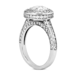 14K White Gold Diamond Unique Engagement Ring 1.44ct 2.2mm -Outlet Radiant Bijou Store 14k gold diamond unique engagement ring 144ct p 23736 back white 20220426