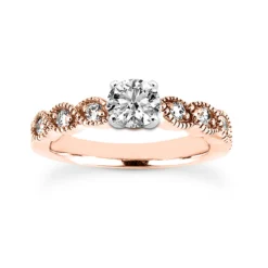 14K White Gold Diamond Unique Engagement Ring Set 0.76ct -Outlet Radiant Bijou Store 14k gold diamond unique engagement ring set 076ct p 24197 back rose 20220426