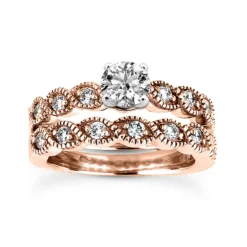 14K White Gold Diamond Unique Engagement Ring Set 0.76ct -Outlet Radiant Bijou Store 14k gold diamond unique engagement ring set 076ct p 24197 rose 20220426