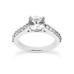 14K White Gold Diamond Unique Engagement Ring Set 1.04ct -Outlet Radiant Bijou Store 14k gold diamond unique engagement ring set 104ct p 23496 back white 20220426