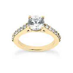 14K White Gold Diamond Unique Engagement Ring Set 1.04ct -Outlet Radiant Bijou Store 14k gold diamond unique engagement ring set 104ct p 23496 back yellow 20220426