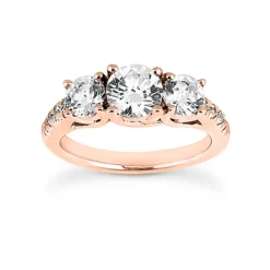 14K White Gold Diamond Unique Engagement Ring Set 1.48ct -Outlet Radiant Bijou Store 14k gold diamond unique engagement ring set 148ct p 25091 back rose