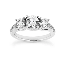 14K White Gold Diamond Unique Engagement Ring Set 1.48ct -Outlet Radiant Bijou Store 14k gold diamond unique engagement ring set 148ct p 25091 back white