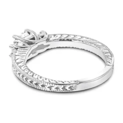 14K White Gold Diamond Vintage Engagement Ring 0.66ct -Outlet Radiant Bijou Store 14k gold diamond vintage engagement ring 066ct p 24388 backwh