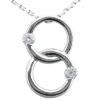 14K White Gold Double Circle Diamond Pendant 0.30ct -Outlet Radiant Bijou Store 14k gold double circle diamond pendant 030ct p 27279 white 20220426