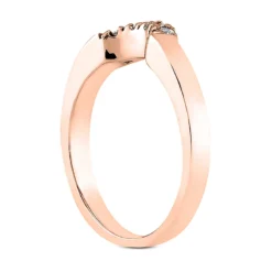 Thin 14K White Gold Engagement Diamond Ring Band 0.06ct -Outlet Radiant Bijou Store 14k gold engagement diamond ring band 006ct p 23093 back rose 20220426