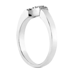 Thin 14K White Gold Engagement Diamond Ring Band 0.06ct -Outlet Radiant Bijou Store 14k gold engagement diamond ring band 006ct p 23093 back white 20220426