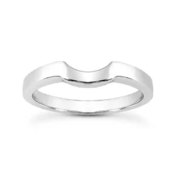 2.5mm Thin 14K White Gold Engagement Ring Band