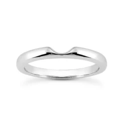 Thin 14K White Gold Wedding Ring Band 2.3mm