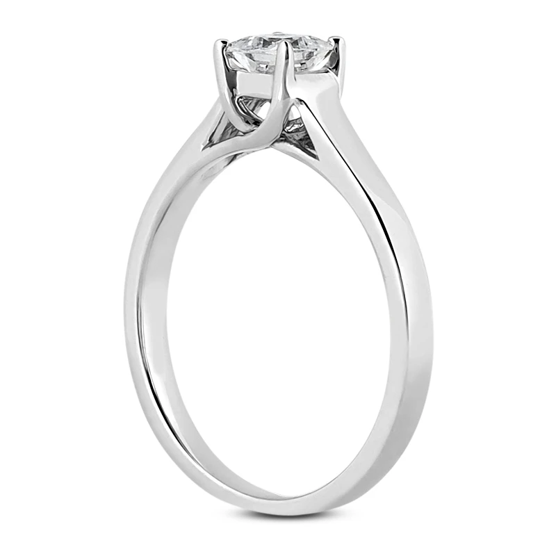 14K White Gold Engagement Ring Mounting 2.44mm 6 14K White Gold Engagement Ring Mounting 2.44mm - Image 4