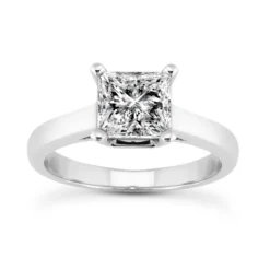 14K White Gold Engagement Ring Mounting 2.35mm