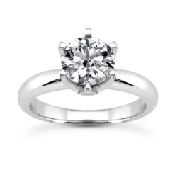 14K White Gold Engagement Ring Mounting 2.70mm