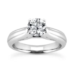 14K White Gold Engagement Ring Setting 2mm
