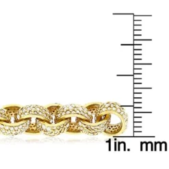14K Yellow Gold Eternity Diamond Bracelet 8.5ct -Outlet Radiant Bijou Store 14k gold eternity diamond bracelet 85ct ruler