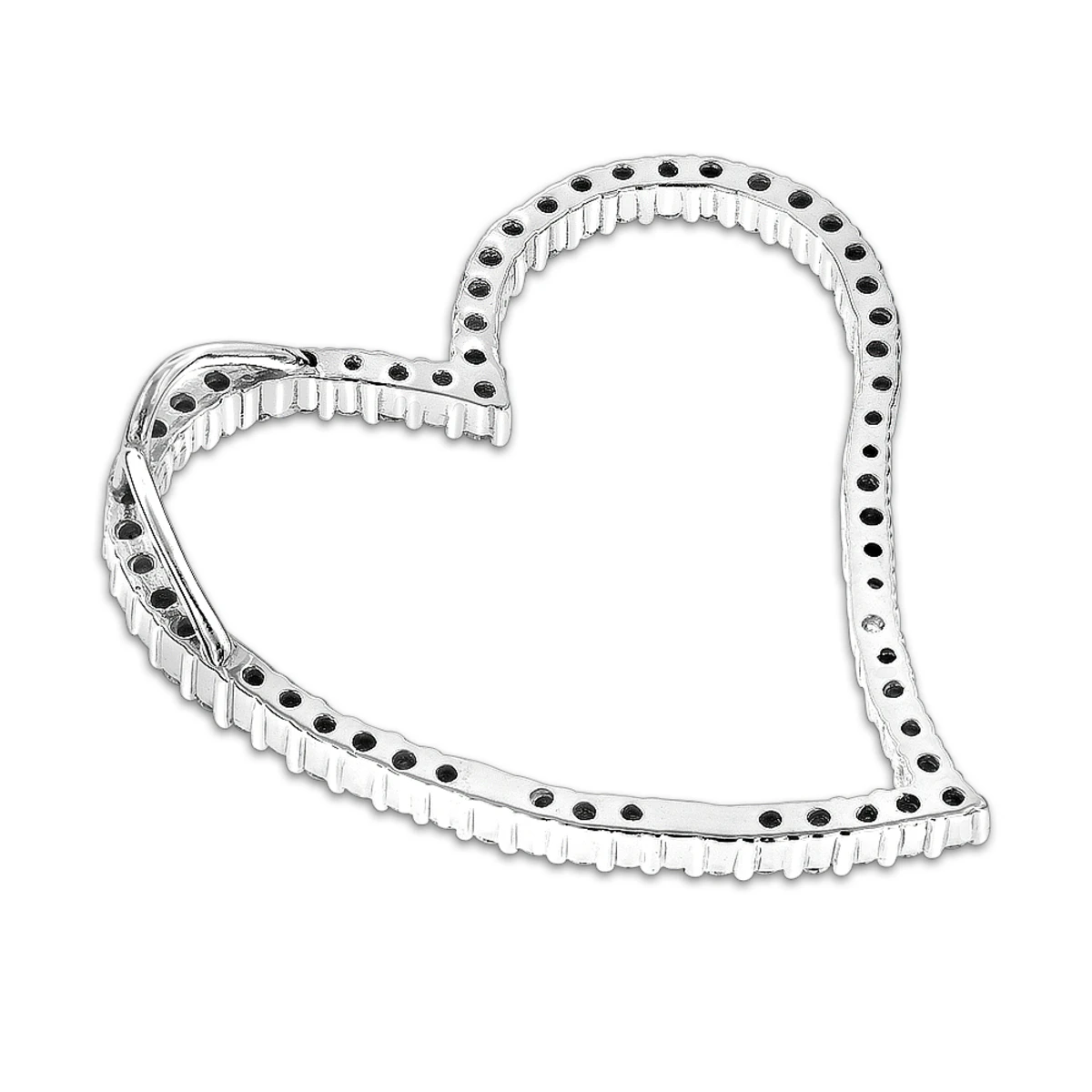 14K White Gold Floating Diamond Heart Pendant 1.25ct 6 14K White Gold Floating Diamond Heart Pendant 1.25ct - Image 4