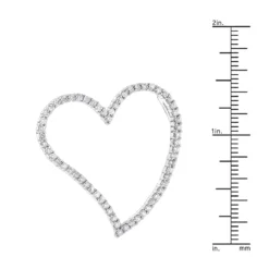 14K White Gold Floating Diamond Heart Pendant 1.25ct 13 14K White Gold Floating Diamond Heart Pendant 1.25ct -Outlet Radiant Bijou Store 14k gold floating diamond heart pendant 146ct p 5921 rulerwh