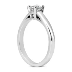 14K White Gold Four-Prong Solitaire Engagement Ring 0.50ct 2.35mm -Outlet Radiant Bijou Store 14k gold four prong solitaire engagement ring 050ct p 23130 back white 20220426