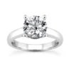 14K White Gold Four-Prong Solitaire Engagement Ring 0.50ct 2.35mm -Outlet Radiant Bijou Store 14k gold four prong solitaire engagement ring 050ct p 23130 white 20220426