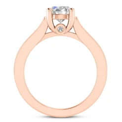 14K White Gold Four-Prong Solitaire Engagement Ring 0.53ct -Outlet Radiant Bijou Store 14k gold four prong solitaire engagement ring 053ct p 24981 additional rose