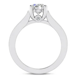 14K White Gold Four-Prong Solitaire Engagement Ring 0.53ct -Outlet Radiant Bijou Store 14k gold four prong solitaire engagement ring 053ct p 24981 additional white