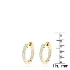 14K Yellow Gold Inside Out Channel Set Diamond Hoop Earrings 1.45ct 13 14K Yellow Gold Inside Out Channel Set Diamond Hoop Earrings 1.45ct -Outlet Radiant Bijou Store 14k gold inside out channel set diamond hoop earrings 145ct rulerye