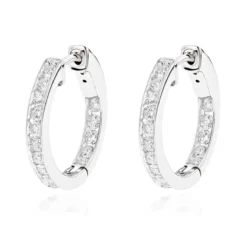 14K Yellow Gold Inside Out Channel Set Diamond Hoop Earrings 1.45ct 9 14K Yellow Gold Inside Out Channel Set Diamond Hoop Earrings 1.45ct -Outlet Radiant Bijou Store 14k gold inside out channel set diamond hoop earrings 145ct wh