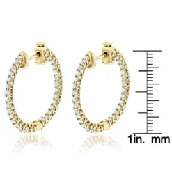 14K Yellow Gold Inside Out Diamond Hoop Earrings 1.85ct -Outlet Radiant Bijou Store 14k gold inside out diamond hoop earrings 185ct p 6267 rulerye
