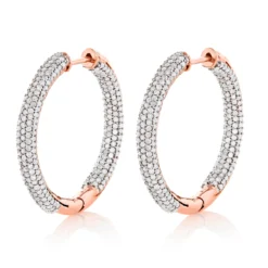 14K White Gold Inside Out Diamond Hoop Earrings 2 Carats 9 14K White Gold Inside Out Diamond Hoop Earrings 2 Carats -Outlet Radiant Bijou Store 14k gold inside out diamond hoop earrings 263ct p 6143 ro