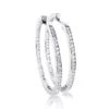 14K White Gold Inside Out Diamond Hoop Earrings 4.6ct -Outlet Radiant Bijou Store 14k gold inside out diamond hoop earrings 36ct 1