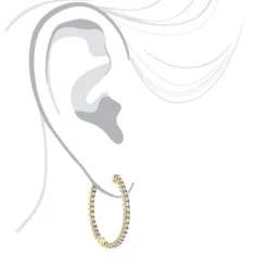 14K Yellow Gold Inside Out Diamond Hoop Earrings For Women By Luxurman 2.1ct 12 14K Yellow Gold Inside Out Diamond Hoop Earrings For Women By Luxurman 2.1ct -Outlet Radiant Bijou Store 14k gold inside out diamond hoop earrings for women by luxurman 21ct bodye