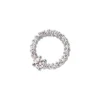 14K White Gold Ladies Circle Diamond Necklace 0.68ct