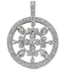 14K White Gold Ladies Circle Diamond Necklace 0.80ct 23.8mm -Outlet Radiant Bijou Store 14k gold ladies circle diamond necklace 080ct p 28188 white 20220426