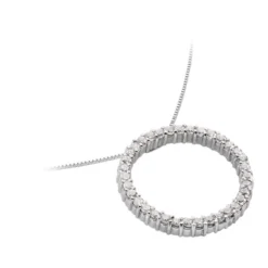 14K White Gold Ladies Circle Diamond Necklace 1.05ct 8 14K White Gold Ladies Circle Diamond Necklace 1.05ct -Outlet Radiant Bijou Store 14k gold ladies circle diamond necklace 105ct p 28208 back white 20220426